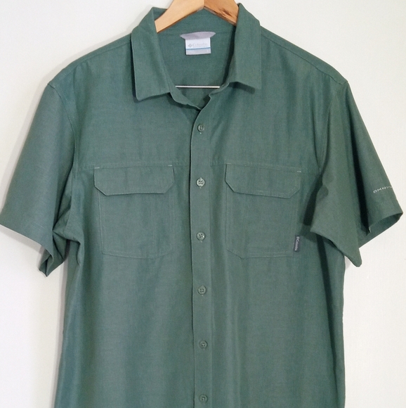 Columbia Sportswear Omni Wick button down short sleeve shirt men's size large - Picture 1 of 10